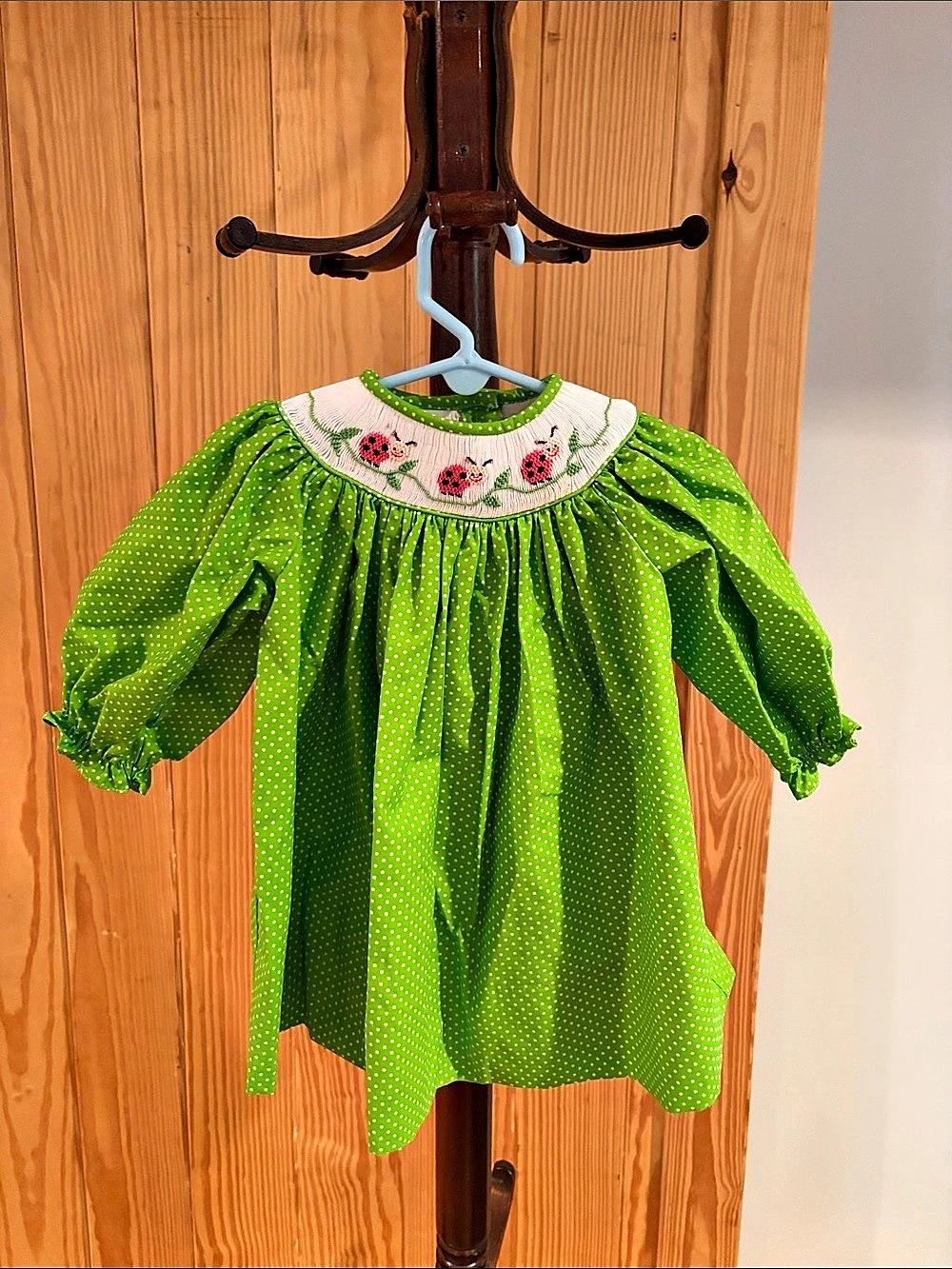 The Bailey Boys Girls 6M Green Polka Dot Dress Set